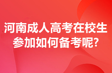 河南成人高考在校生参加如何备考呢?