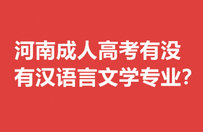 河南成人高考有没有汉语言文学专业？